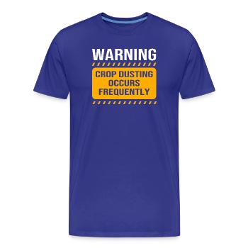 Pilote d’avion Crop Duster - T-shirt bio Premium Homme - bleu roi - Devant - Damien (186cm)