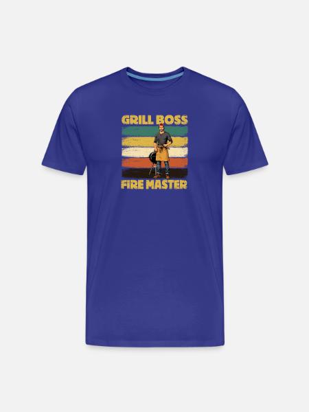 Barbecue-Master-BBQ-Koch - Männer Premium Bio T-Shirt - Königsblau
