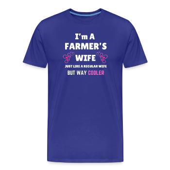 Bauernfrau rustikales Landdesign - Männer Premium Bio T-Shirt - Königsblau - Vorne - Damien (186cm)
