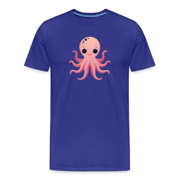 Une pieuvre mignonne - T-shirt bio Premium Homme - bleu roi - Devant - Damien (186cm)