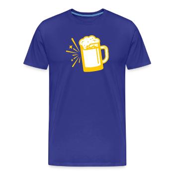 Bierkrug - Männer Premium Bio T-Shirt - Königsblau - Vorne - Damien (186cm)