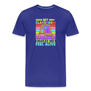 Enseignante de maternelle Feel Alive Enseignante de maternelle - T-shirt bio Premium Homme - bleu roi - Devant - Damien (186cm)