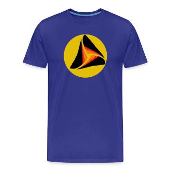 Volley-ball de plage, plage et soleil - T-shirt bio Premium Homme - bleu roi - Devant - Damien (186cm)