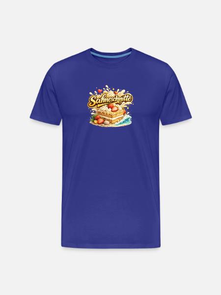 Sahneschnitte_Tortchen - Männer Premium Bio T-Shirt - Königsblau