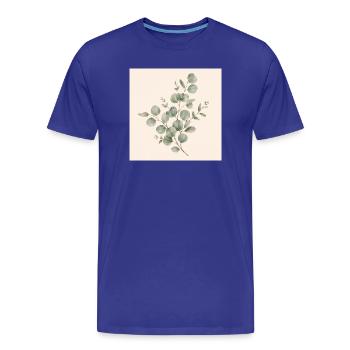 Moins de précipitation, plus de vie | Design vintage d’eucalyptus - T-shirt bio Premium Homme - bleu roi - Devant - Damien (186cm)