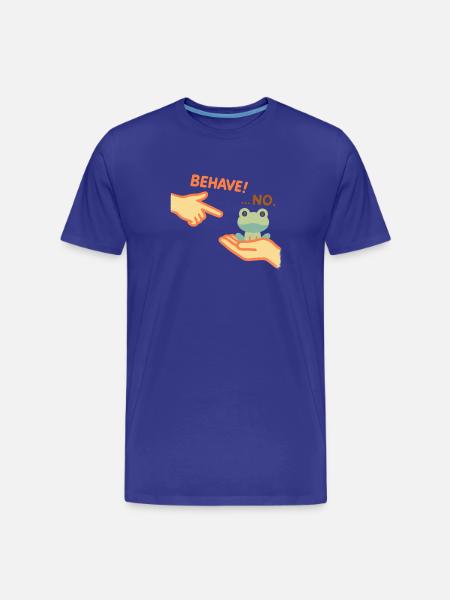 Frecher Frosch sagt Nein - Männer Premium Bio T-Shirt - Königsblau