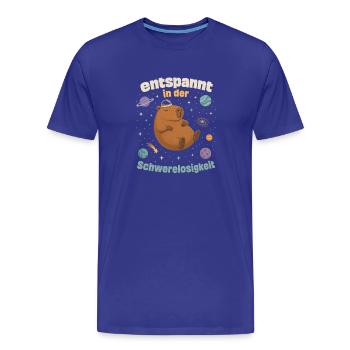 Weltraum Wasserschwein - Männer Premium Bio T-Shirt - Königsblau - Vorne - Damien (186cm)