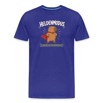 Superheld Capybara Heldenmodus - Männer Premium Bio T-Shirt - Königsblau - Vorne - Damien (186cm)