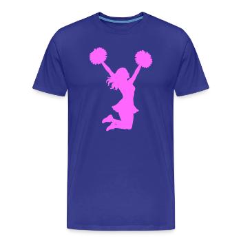 Pink Cheerleader Silhouette - Männer Premium Bio T-Shirt - Königsblau - Vorne - Damien (186cm)