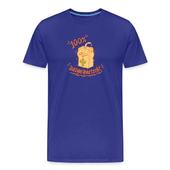 Completely Squeezed Out Juice Doodle - Men's Premium Organic T-Shirt - royal blue - Front - Damien (186cm)