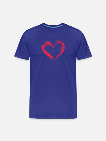 Cœur - T-shirt bio Premium Homme - bleu roi