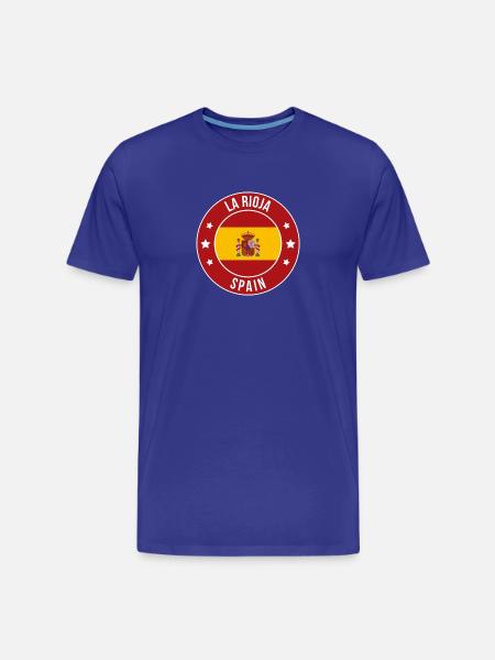 La Rioja Spain Emblem Round - Men's Premium Organic T-Shirt - royal blue