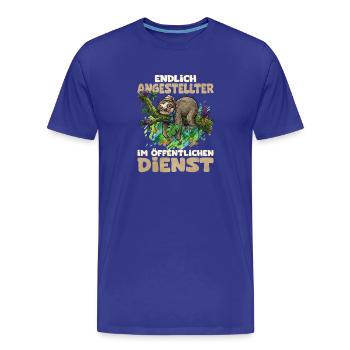Endlich Angestellter im Öffentlichen Dienst - Männer Premium Bio T-Shirt - Königsblau - Vorne - Damien (186cm)