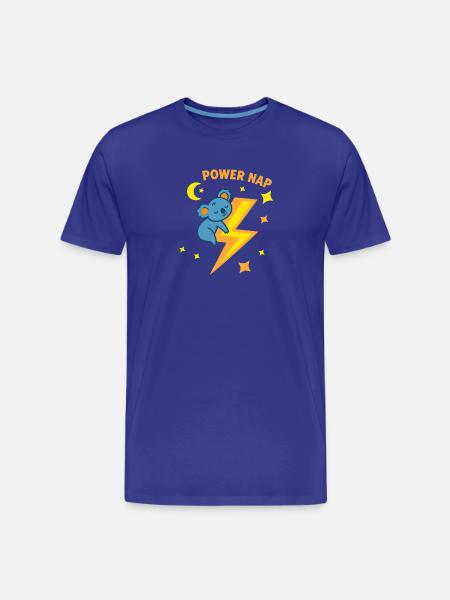 Power Nap Koala - Men's Premium Organic T-Shirt - royal blue