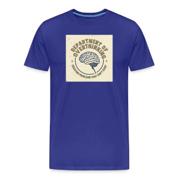 T-shirt du département de la surpensée - Vintage - T-shirt bio Premium Homme - bleu roi - Devant - Damien (186cm)