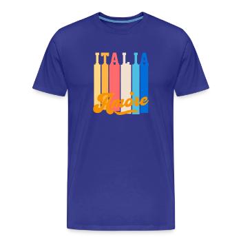 Italia Amore - Männer Premium Bio T-Shirt - Königsblau - Vorne - Damien (186cm)