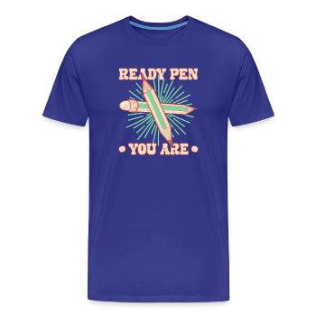 Stylo prêt pour le peintre d’art drôle Vous dessinez artiste - T-shirt bio Premium Homme - bleu roi - Devant - Damien (186cm)