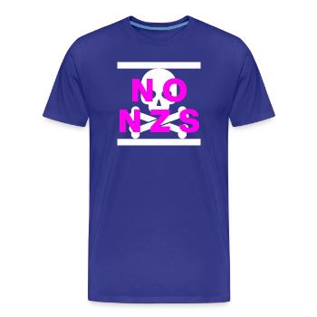 PAS DE NZS, PLUS JAMAIS, D’ANTIFASCISME, PAS D’AFD PINK - T-shirt bio Premium Homme - bleu roi - Devant - Damien (186cm)