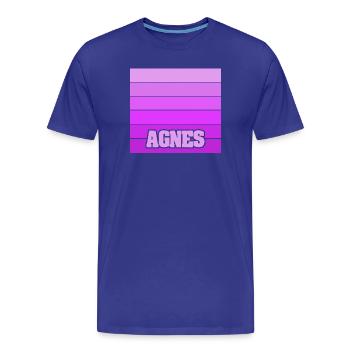 Nom de fille Agnes - T-shirt bio Premium Homme - bleu roi - Devant - Damien (186cm)