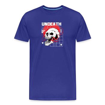 Skull Urban Cyberpunk Design - T-shirt bio Premium Homme - bleu roi - Devant - Damien (186cm)