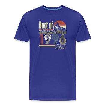 Cadeau d’anniversaire vintage d’août 1996 - T-shirt bio Premium Homme - bleu roi - Devant - Damien (186cm)