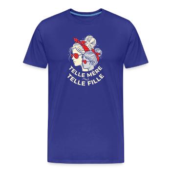 Telle Mère Telle Fille Rétro Bandana - T-shirt bio Premium Homme - bleu roi - Devant - Damien (186cm)