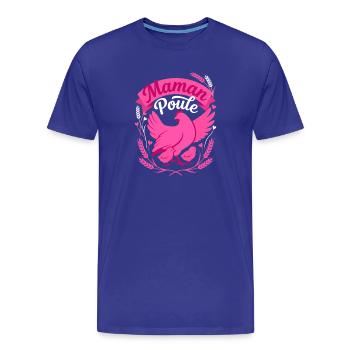 Maman Poule Mignonne Rose Fête des Mères - T-shirt bio Premium Homme - bleu roi - Devant - Damien (186cm)