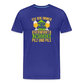 Pilzsuche Es Pilzt Wieder Pilz-Sammler - Männer Premium Bio T-Shirt - Königsblau - Vorne - Damien (186cm)