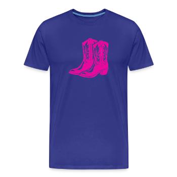 bottes - T-shirt bio Premium Homme - bleu roi - Devant - Damien (186cm)