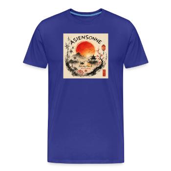 Asiensonne: Abendrot am Lotussee - Männer Premium Bio T-Shirt - Königsblau - Vorne - Damien (186cm)