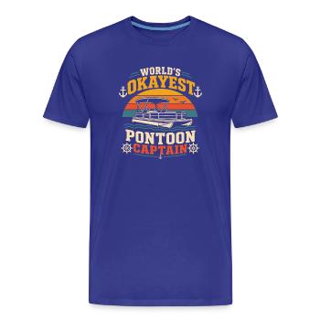 Zitat des besten Pontonkapitäns der Welt beim Bootfahren - Männer Premium Bio T-Shirt - Königsblau - Vorne - Damien (186cm)