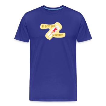 Je peux pas je bronze - T-shirt bio Premium Homme - bleu roi - Devant - Damien (186cm)