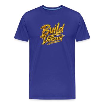 Construire un script d’or différent - T-shirt bio Premium Homme - bleu roi - Devant - Damien (186cm)
