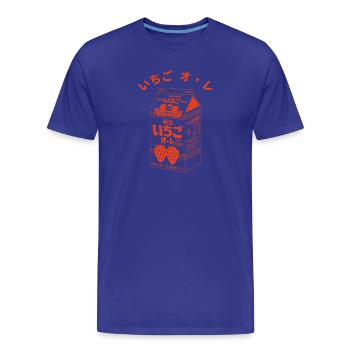Japanische Erdbeermilch Karton Japan - Männer Premium Bio T-Shirt - Königsblau - Vorne - Damien (186cm)