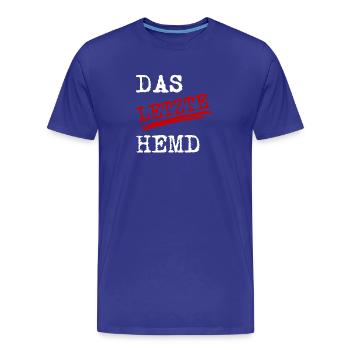 Das letzte Hemd - Männer Premium Bio T-Shirt - Königsblau - Vorne - Damien (186cm)