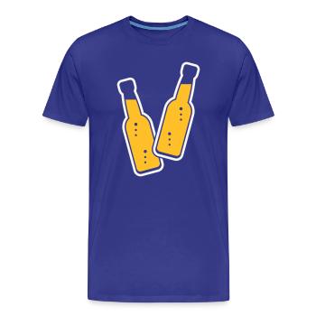 2 bouteilles de pain grillé (Lemonade Soft Drink / NEG 2C) - T-shirt bio Premium Homme - bleu roi - Devant - Damien (186cm)