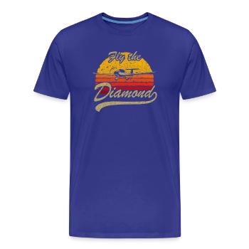 Vole le Coucher de Soleil en Diamant - T-shirt bio Premium Homme - bleu roi - Devant - Damien (186cm)