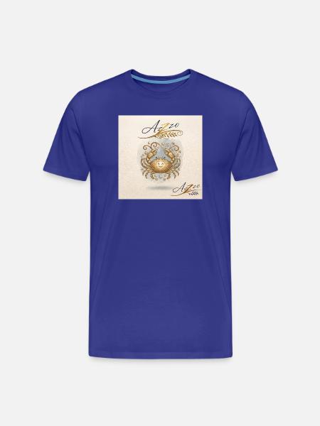 Zodiaque des écrevisses dorées - T-shirt bio Premium Homme - bleu roi