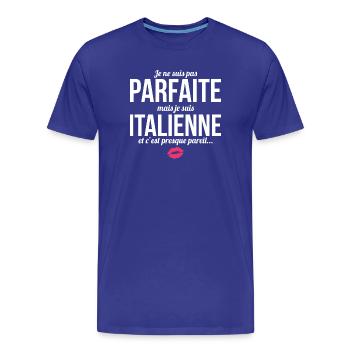 I'm not perfect but I'm Italian... - Men's Premium Organic T-Shirt - royal blue - Front - Damien (186cm)