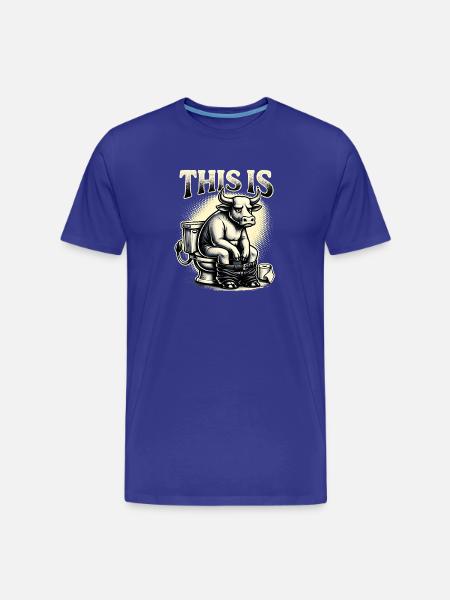 C’est de l’humour de toilettes à la connerie - T-shirt bio Premium Homme - bleu roi