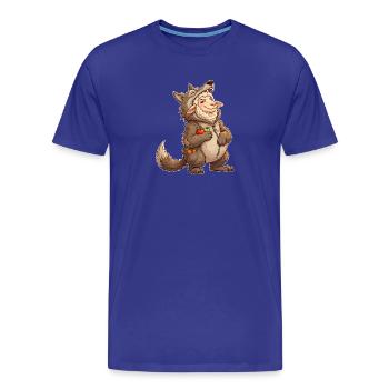Moutons déguisés en loup - T-shirt bio Premium Homme - bleu roi - Devant - Damien (186cm)