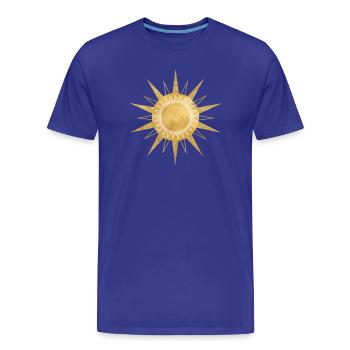 Énergie solaire dorée - T-shirt bio Premium Homme - bleu roi - Devant - Damien (186cm)