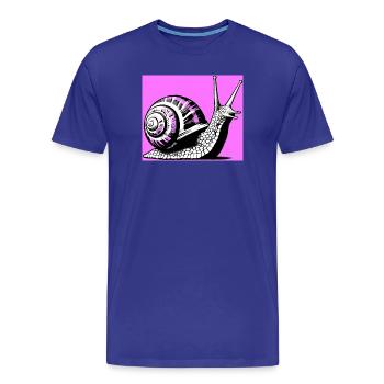 Escargot - T-shirt bio Premium Homme - bleu roi - Devant - Damien (186cm)