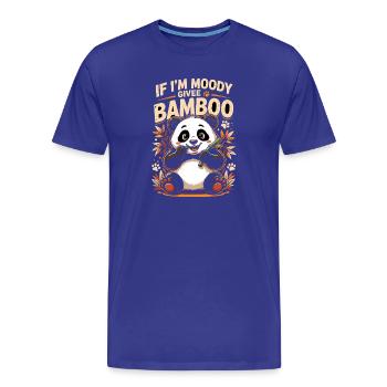 Si je suis lunatique, donne-moi du bambou en disant panda drôle - T-shirt bio Premium Homme - bleu roi - Devant - Damien (186cm)