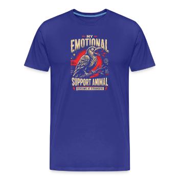 Soutien émotionnel crie Raven - T-shirt bio Premium Homme - bleu roi - Devant - Damien (186cm)