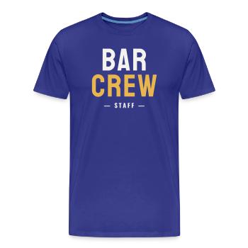 Équipe du bar, équipe de serveurs gastro, soirée boissons - T-shirt bio Premium Homme - bleu roi - Devant - Damien (186cm)
