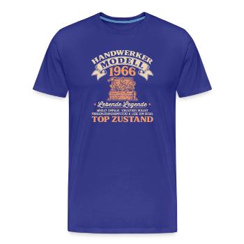 60. Geburtstag Handwerker Modell 1966 - Männer Premium Bio T-Shirt - Königsblau - Vorne - Damien (186cm)