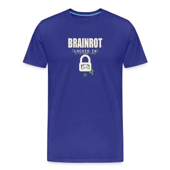 Brainrott Locked In - T-shirt bio Premium Homme - bleu roi - Devant - Damien (186cm)