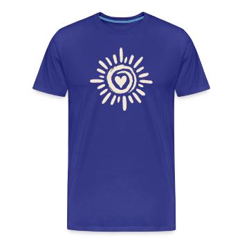 Cœur de soleil - T-shirt bio Premium Homme - bleu roi - Devant - Damien (186cm)