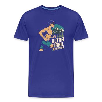 Ultra Trail Running  - Men's Premium Organic T-Shirt - royal blue - Front - Damien (186cm)